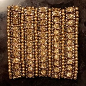 Gold Bracelet Adjustable Cuff